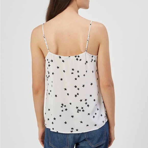 Equipment Layla Silk Cami, Size S, Bright White Star Print - Picture 3 of 12